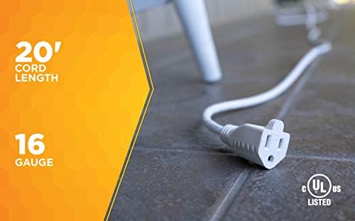 Southwire Outdoor Extension Cord - Light Duty Landscape & Patio Power Cable for Outdoor Use - Weather Resistant Vinyl Jacket - Neutral White Finish - 16/3 Gauge - 20-Foot - Image 6