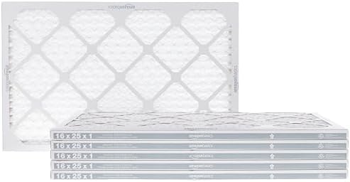 Amazon Basics 16x25x1 Air Filter 6-Pack, MERV 11 AC Furnace Filters, Removes Dust, Pet, Allergen Control , Electrostatic, Removes Lint and Pollen (Actual Size: 15.75" x 24.75" x 0.75") by AmazonBasics
