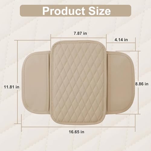 BFXM Car Center Console Cover with 2 Organizer Pockets Storage Bags - Image 2
