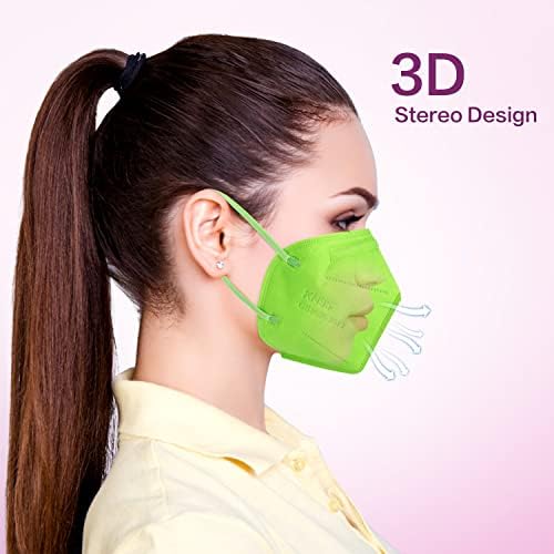 Miuphro KN95 Face Mask 25 Pack, 5-Layers Breathable KN95 Masks - Image 5