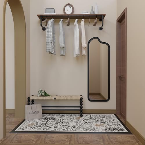 Clothes Rack 48in, Wall Mounted Garment Racks with Real Wood Shelf, Heavy Duty Hanging Clothes Rack, Multi-Purpose Hanging Rod, Space-Saving Closet Storage - Image 6