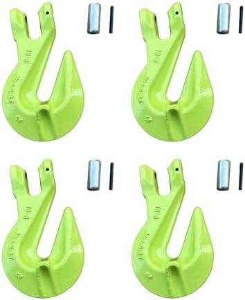 Clevis Grab Hooks 11684 lbsHeavy Duty Chain Hook for Truck Trailer Chain Forged Alloy Steel Chain Hook for Transport【4Pack】 by YANBORUI