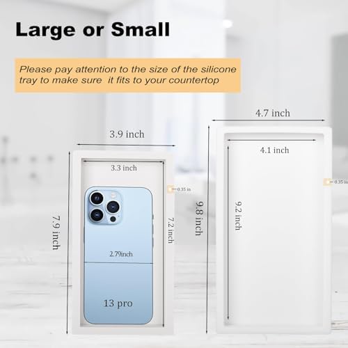 Bathroom Vanity Tray Dish Soap Holder Sink Organizer, Greyish White - Image 5