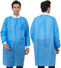 Greenour Disposable Lab Coat Blue SMS with Pockets for Adult, M-2XL by Greenour