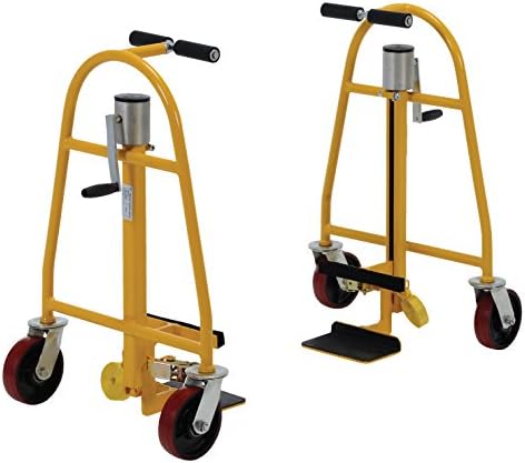 Vestil MFM-1300 Steel Machinery/Vending Machine Lifts 15-1/2 In. x 29-1/4 In. x 31-1/8 In. 1300 Lb. Capacity Yellow by Vestil