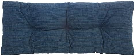 Klear Vu The Gripper Non-Slip Tufted Bench Cushion for Indoor Furniture, Assembled in USA, Entryway Storage, Bay Window, Corner Nook or Piano Seat, 43 Inches, Chenille Saphire by KlearVUHomeTextiles