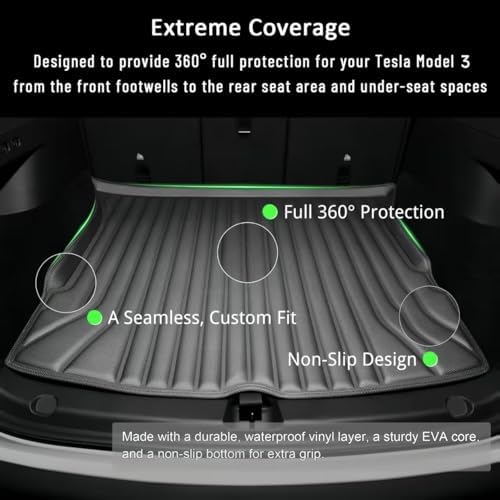 SUPER LINER Floor Mats & Cargo Liners for Tesla Model 3 Highland 2024-2026 - Image 6