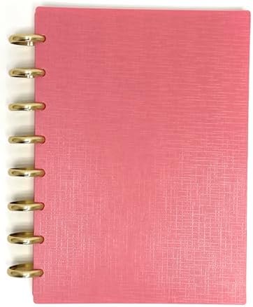 Talia Discbound Notebooks, Planner, Customizable, With 1" Gold Discs (Canyon Clay, Junior (5.5in x 8.5in)) by Talia