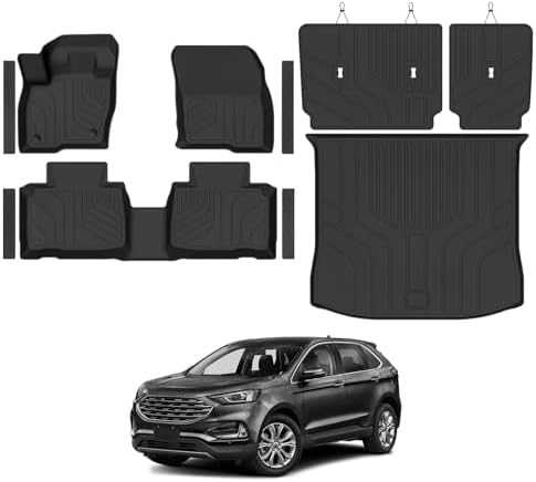 All Weather TPE Floor Mat Set for 2015-2024 2025 2026 Ford Edge by TongamaAllWeatherFloorMats