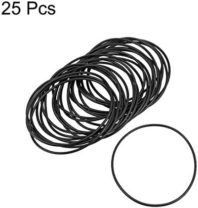 uxcell Nitrile Rubber O-Rings 52mm OD 49mm ID 1.5mm Width, Metric Nitrile Rubber Sealing Gasket, Pack of 25 - Image 2