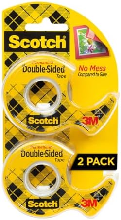 Scotch Double Sided Tape with Tape Dispenser, 0.5 in. x 400 in. by ScotchBrand