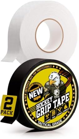 2 Pack Hockey Tape Multipurpose Cloth Tape Roll Easy Tear Over Grip by EAGLES%C2%AE