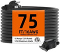 TiFFCOFiO Indoor Outdoor Extension Cord Waterproof, 75 Feet 3 Prong Power Cord for Home and Garden, 16 AWG, 13A/1625W, ETL Listed by TiFFCOFiO