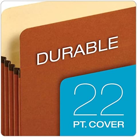 Pendaflex Expanding File Pockets, Letter Size, 5.25" Expansion, Reinforced with DuPont™ Tyvek® Material, Redrope, 10 per Box (1534G-OX) - Image 3