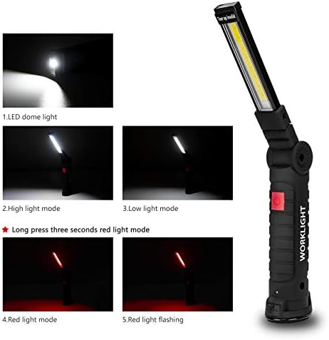 Lmaytech Tool Gifts for Men 2Pack Rechargeable LED Work Lights with Magnetic Base, 360° Rotation,Versatile Lighting for Repairs, Outdoors, Mens Gifts - Image 3