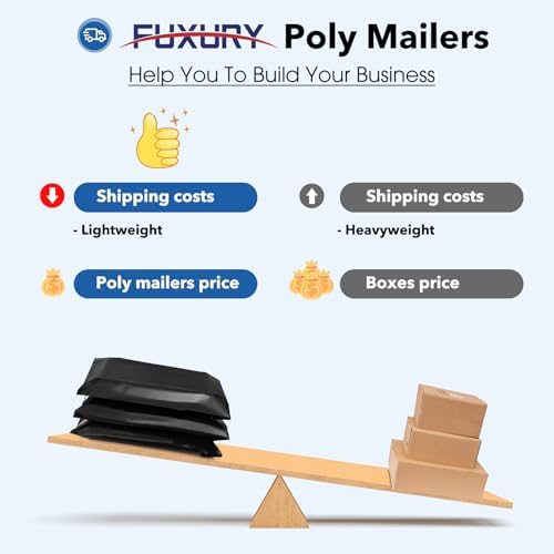 Fuxury 10x13" Poly Mailers 2000Pcs,Bulk Shipping Bags For Clothing,Black - Image 4