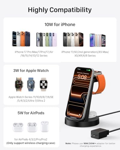Anlmz 3 in 1 Charging Station - Wireless Charger for Apple Multiple Devices - Image 4