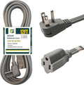EP 12 Ft Heavy Duty Appliance Extension Cord 14 AWG 3-Prong Flat Plug, Gray by ENERGYPRO