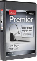 Cardinal 10301 Easy-Open ClearVue Locking Slant-D Binder, 1-Inch Cap, 11 x 8 1/2, Black (Pack of 12) by TOPSProducts