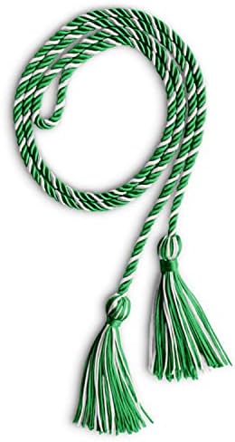 Endea Graduation Single Honor Cord Two-Color (Green/White) - Image 5