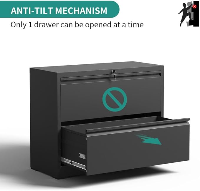 2 Drawer Lateral File Cabinet - Image 6