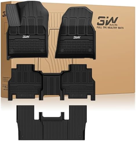 3W Floor Mats for Jeep Grand Wagoneer/Grand Wagoneer L 2022-2026 (7 Seat) by 3W