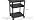 Luxor Black Mobile Plastic 3 Shelf AV Presentation Cart - Image 7