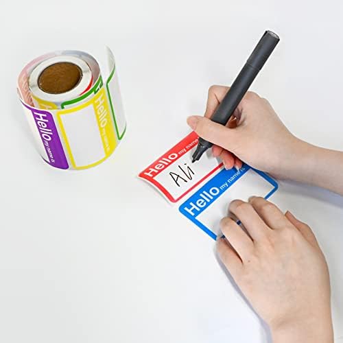 L LIKED 400 Colors Hello Name Tags Stickers 3.5x2.25 for School Office Home (Pack of 2) - Image 6