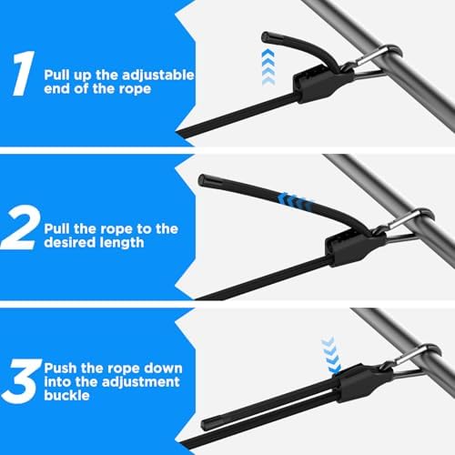 SDTC Tech 24 Inch Adjustable Bungee Cords with Carabiner Hooks - Image 6