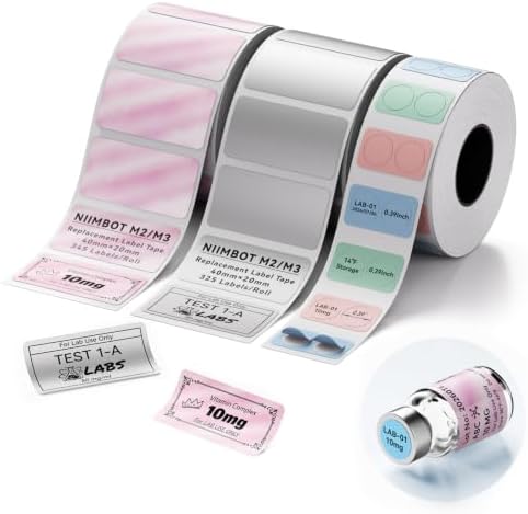 NIIMBOT M2/M3 Thermal Transfer Labels 3 Rolls Multi-Color Pack by NIIMBOT%C2%AE