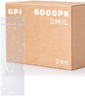 2" x 6" Zip Bags, 6000 Pack, 2 Mil, Reclosable Jewelry Bags, for Coins, GPI by GPI+POLY