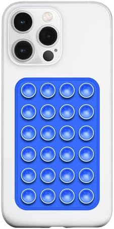 LvShuLiangPin Anteel Silicone Suction Phone Case Mount, Silicon Adhesive Phone Accessory for Smartphones, Hands-Free Mirror Shower Phone Holder for Selfies, Tiktok Videos (Dark Blue) by LvShuLiangPin