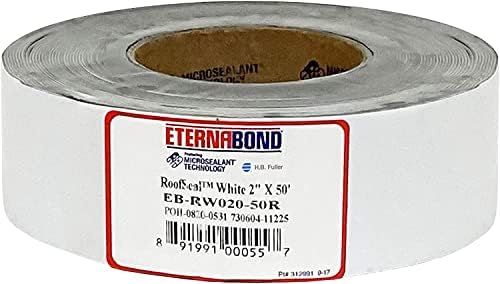 EternaBond RoofSeal White 2" x50' MicroSealant UV Stable RV Roof Seal Repair Tape | 35 mil Total Thickness - EB-RW020-50R - One-Step Durable, Waterproof and Airtight Sealant by ETERNABOND