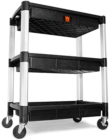 WEN 73163 Three-Tray 300-Pound Capacity Triple Decker Service and Utility Cart - Image 3