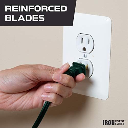 Iron Forge Cable 16 Gauge Green Indoor Extension Cord, 20 Ft - SJT - Image 4