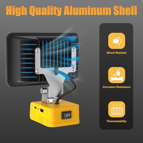 T-SUN 75W LED Work Light Compatible with Dewalt 20V Max Battery - Image 6