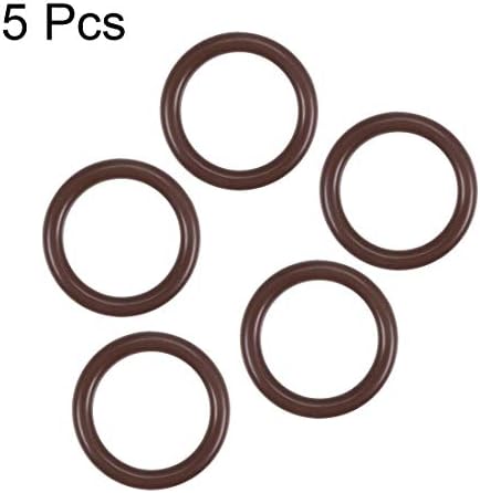 uxcell 5pcs 24x18x3mm Fluorine Rubber O-Rings FKM Sealing Gasket - Image 2