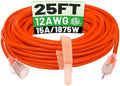 POWGRN 25 FT 12/3 Outdoor Extension Cord Waterproof Heavy Duty Power Cord by POWGRN