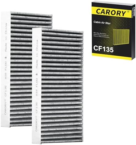 CARORY Cabin Air Filter w/Activated Carbon for Honda Civic (2001-2005), CR-V (2002-2006), Element (2003-2011), Acura RSX (2002-2006), EL, OE# 80292-S5A-003, 80292-S5D-406, CF10135,XC15439, CF135 by Carory