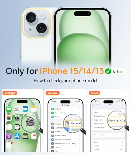 FNTCASE for iPhone 15/14/13 Case, Fit for Magsafe, Glass Screen Protector - Image 2
