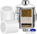 Heavy Duty Shower Filter, Chlorine Hard Water Filter Softener Purifier, with 2 Filter Cartridges, Fits Universal Handheld Shower Head Fixed Rainfall Bath Fixture, Chrome by Luxau