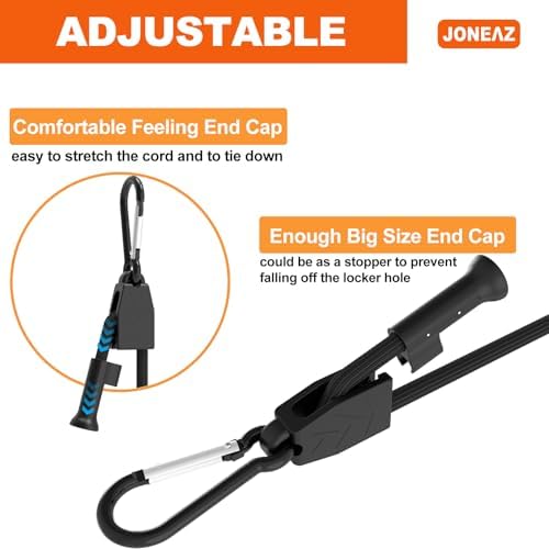 8 Pcs 48" Adjustable Bungee Cords with Hooks, Heavy Duty - Image 3
