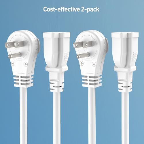 [ETL Listed] Cable Matters 2-Pack Rotating Flat Plug Extension Cord, 10ft - Image 7