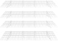 FLEXIMOUNTS 4-Pack 24-inch-by-72-inch Wall Shelf Garage Storage Rack Wall Mounted Floating Shelves 2x6 ft,White, Classic Series by FLEXIMOUNTS