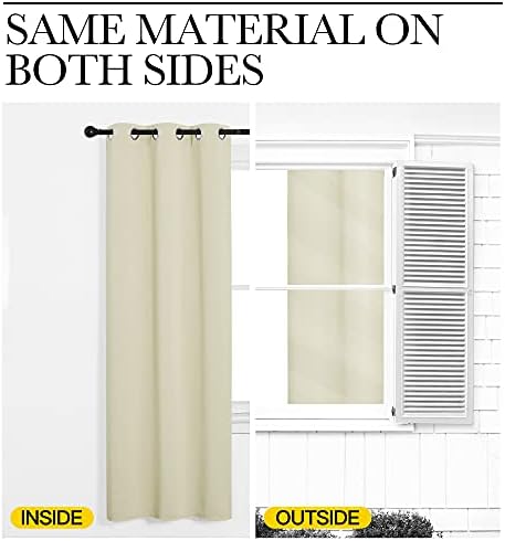 NICETOWN Room Divider Curtain Screen Partition, Vertical Blind for Sling Door, Blackout Window Curtain, Privacy Blind for Patio, Extra Wide Drape (Beige, Single Panel, 8.3ft Wide x 8ft Long) - Image 5