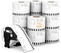 (12 Rolls + 1 Frame,30.48m Per Roll 3-Proof) Labelebal Dk 2-3/7" x 100' Direct Thermal Continuous Length Labels Replacement for DK-2205 Shipping Mailing Postage Compatible for Brother QL Printer by Labelebal