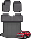 Floor Mats & Cargo Liner Custom for 2025-2026 Chevy Equinox (Not EV) & GMC Terrain, TPE Automotive All Weather Cover Protection Waterproof Black Floor Liner Front & Rear Row Full Set Car Mats, 4PCS by CMVTAuto