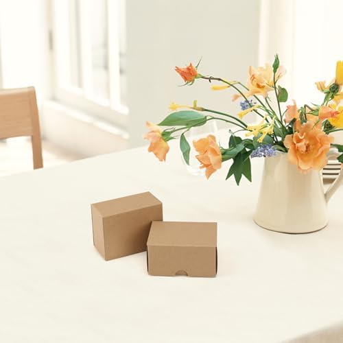 HORLIMER 4x3x2 inches Shipping Boxes Set of 50, Brown Corrugated Cardboard Box Literature Mailer - Image 5