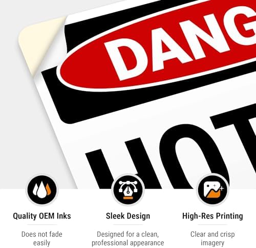 Danger Hot Oil OSHA Sign, - Image 5