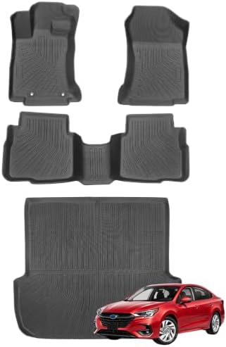 Joruoo-Floor Mats & Cargo Liner for Subaru Outback 2020-2025/Subaru Legacy 2020-2025, All-Weather Heavy Duty TPE Floor Liners Full Coverage Automotive for Subaru Accessories by JORUOOServeyouwellalltheway